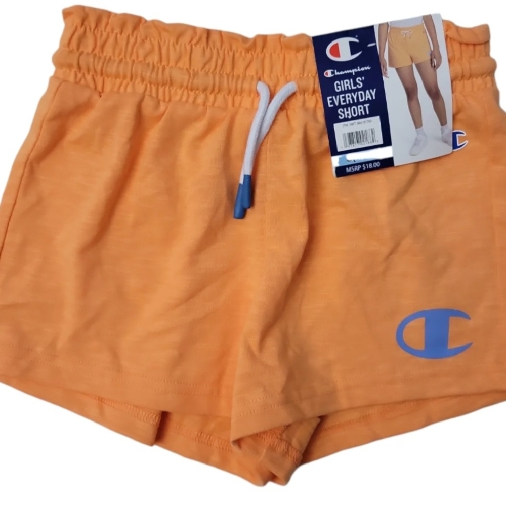 Girl's Champion Girl Elastic Waistband Drawstring Pull-On Active Shorts